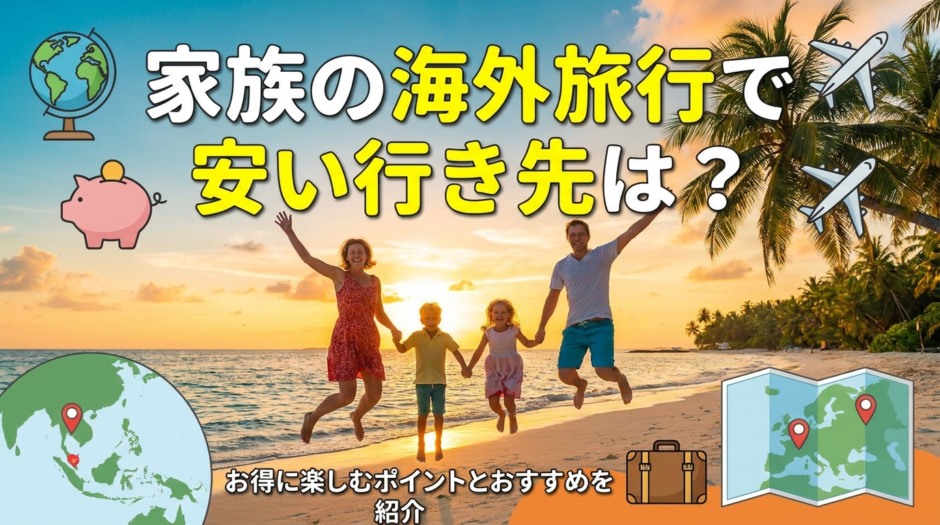 家族の海外旅行で安い行き先は？お得に楽しむポイントとおすすめを紹介。