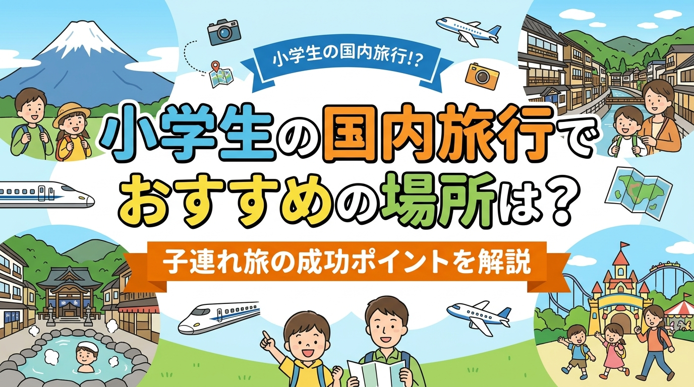 小学生の国内旅行でおすすめの場所は？子連れ旅の成功ポイントを解説