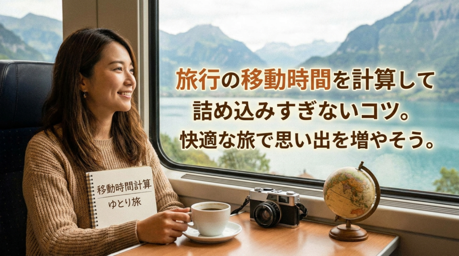 旅行の移動時間を計算して詰め込みすぎないコツ。快適な旅で思い出を増やそう。