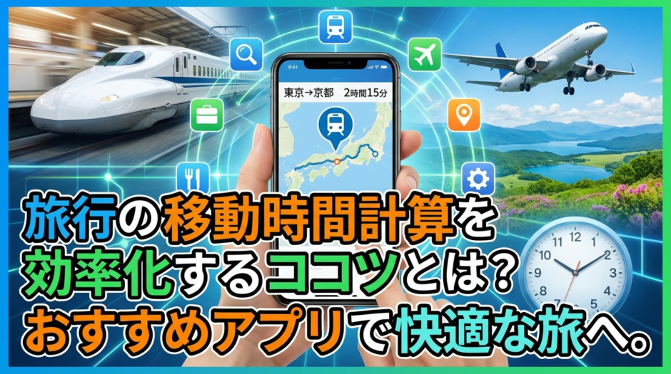 旅行の移動時間計算を効率化するコツとは？おすすめアプリで快適な旅へ。