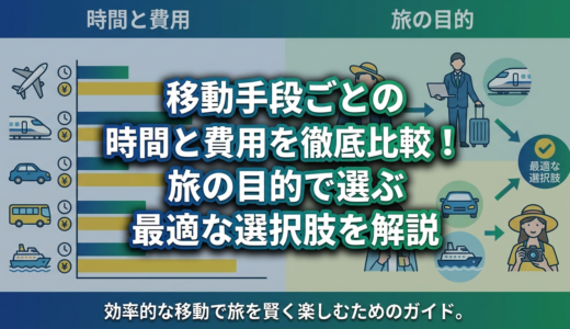 移動手段ごとの時間と費用を徹底比較！旅の目的で選ぶ最適な選択肢を解説